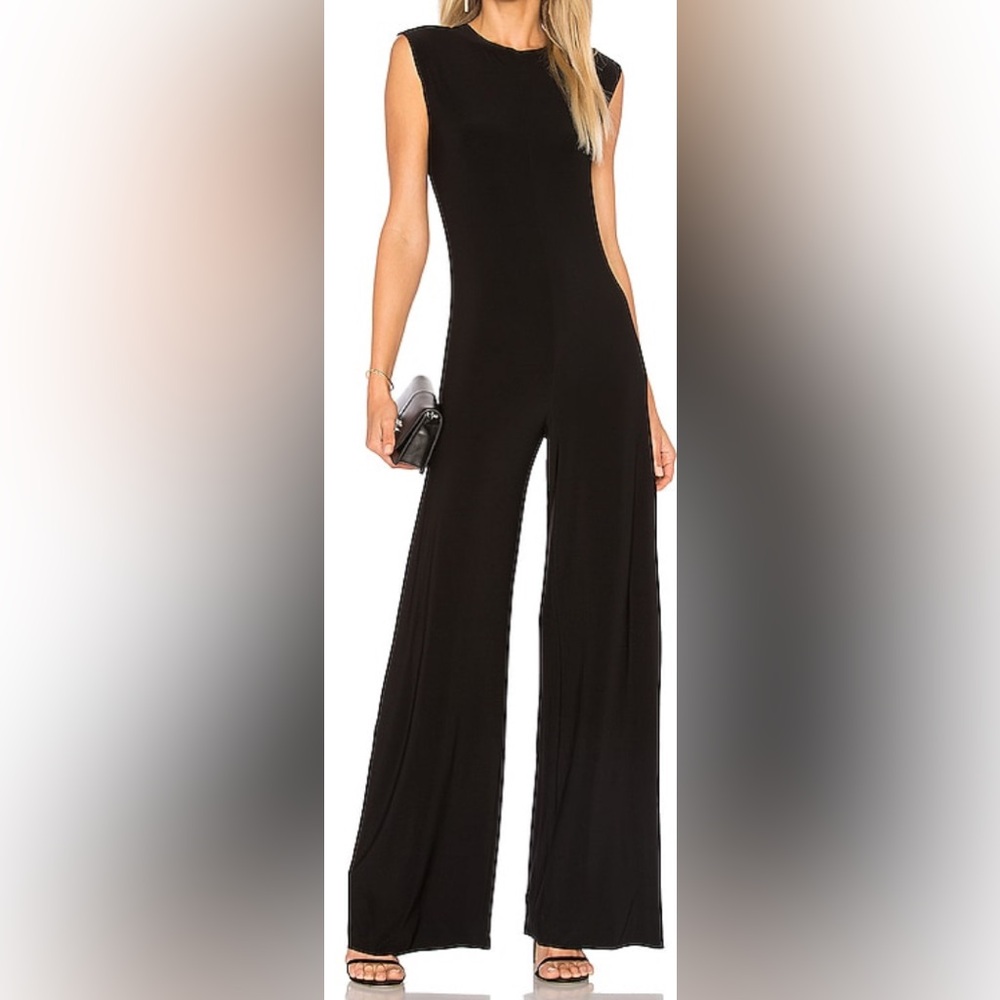 Norma Kamali Black Wide-Leg Jumpsuit